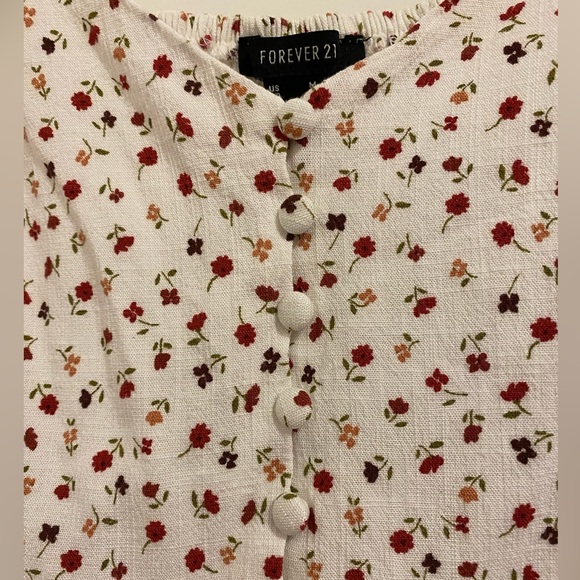 forever 21 cropped floral tank top - Picture 3 of 5